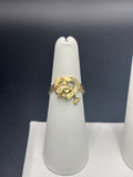 14k Solid Fine Italian Gold Ring Heart With Dolphin