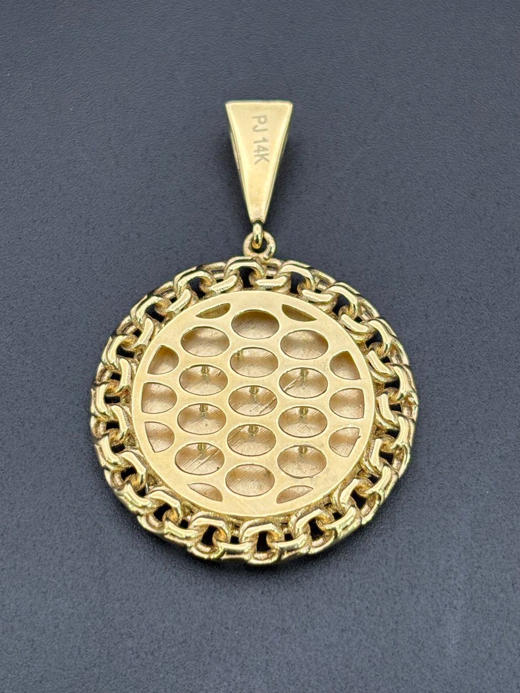 14k Solid Gold Centenario Pendant