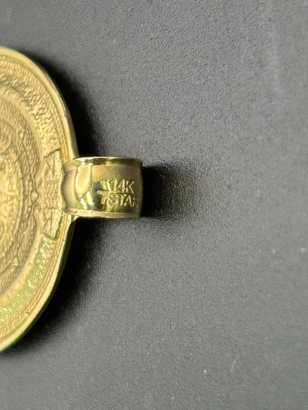 14k Solid Gold Pendant Mayan Calendar