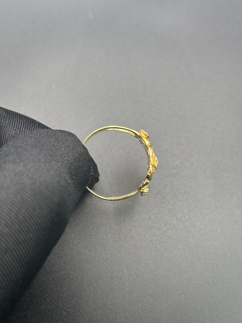 14k Solid Fine Italian Gold Ring San Judas with Roses
