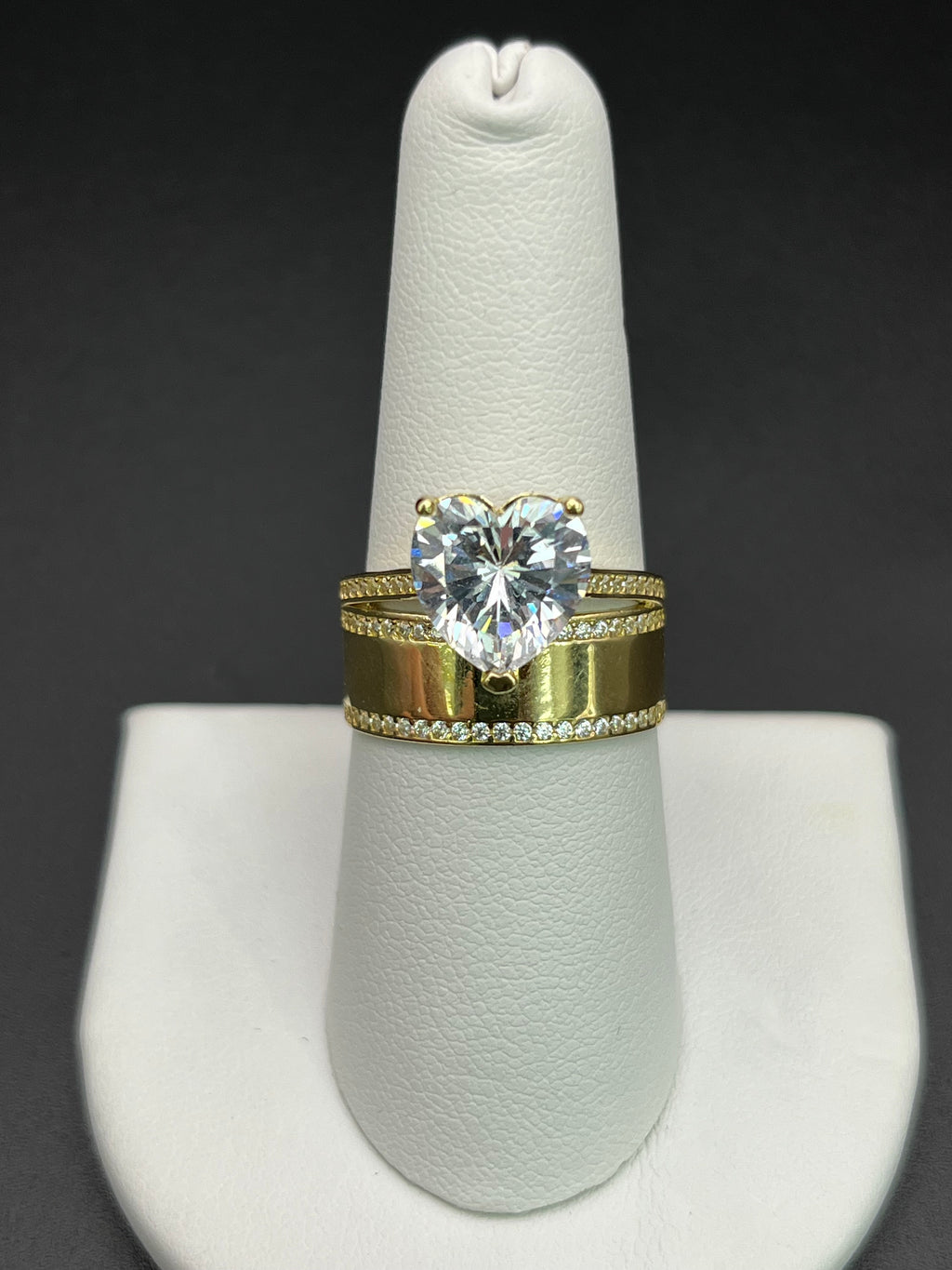 14k Solid Gold Ring Heart