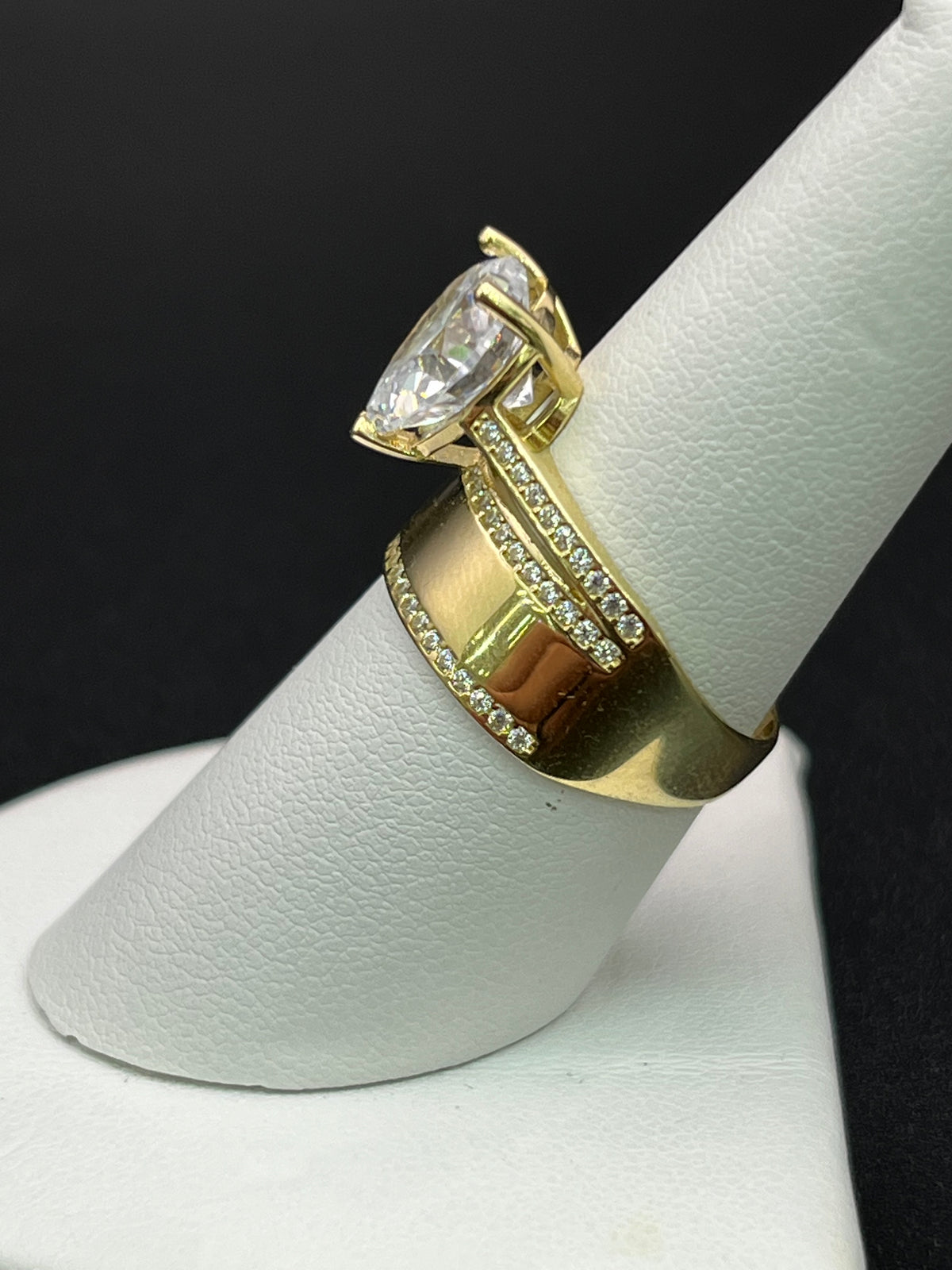 14k Solid Gold Ring Heart