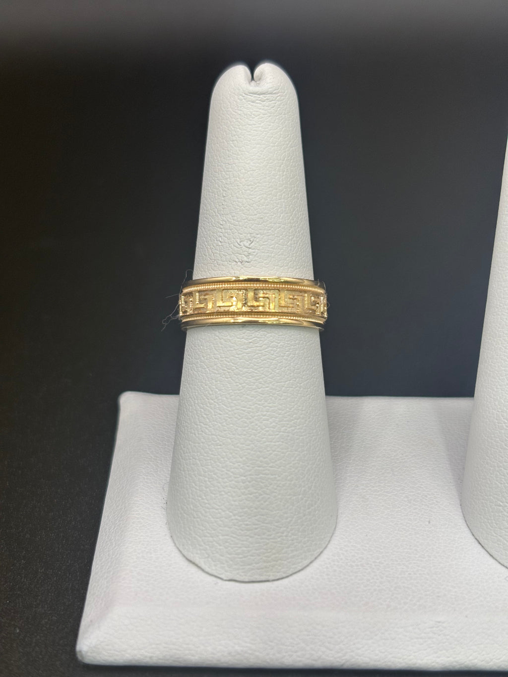 14k Solid Fine Italian Gold Wedding Ring Versace Style