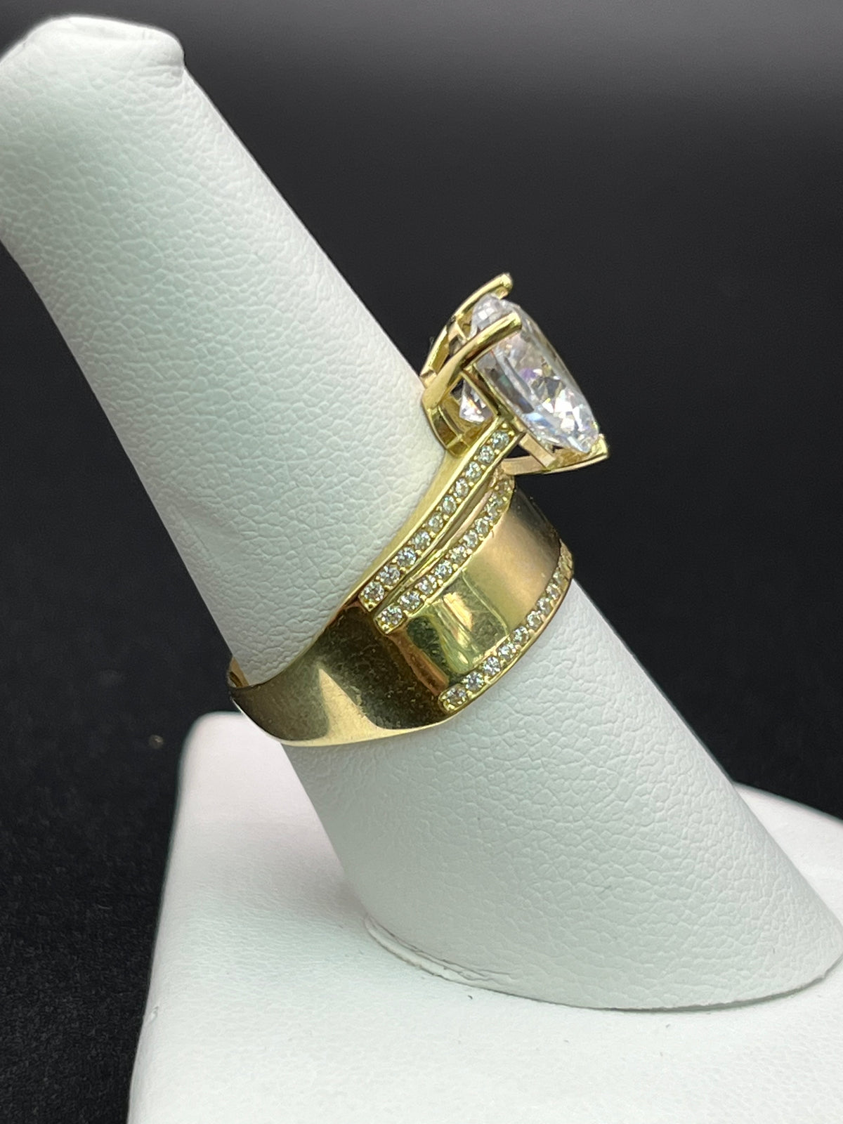 14k Solid Gold Ring Heart