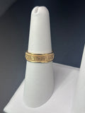 14k Solid Fine Italian Gold Wedding Ring Versace Style