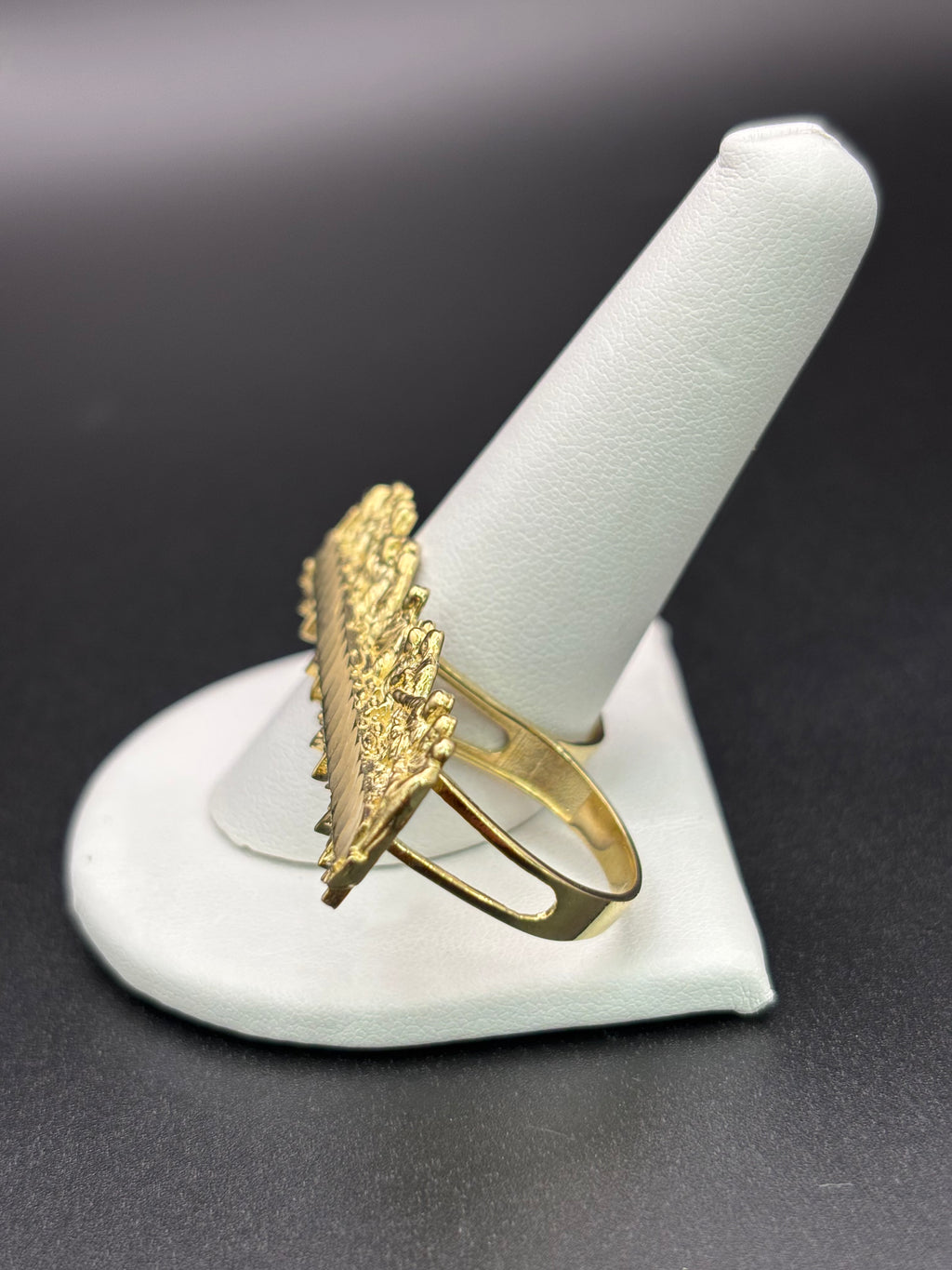 10k Solid Gold Two Finger Ring Last Supper Ring Size 9.25 & 11