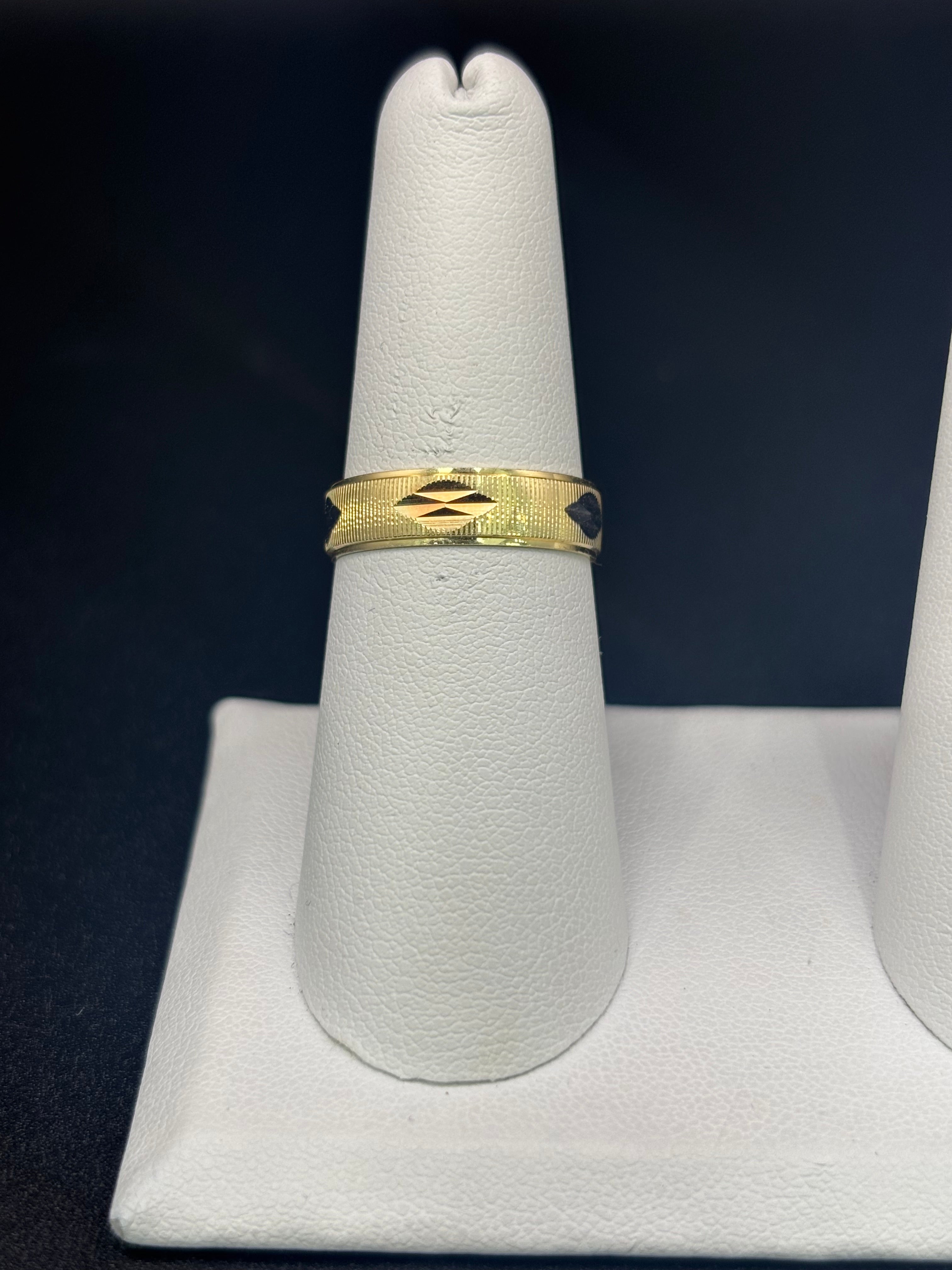 14k Solid Fine Italian Gold Wedding Ring