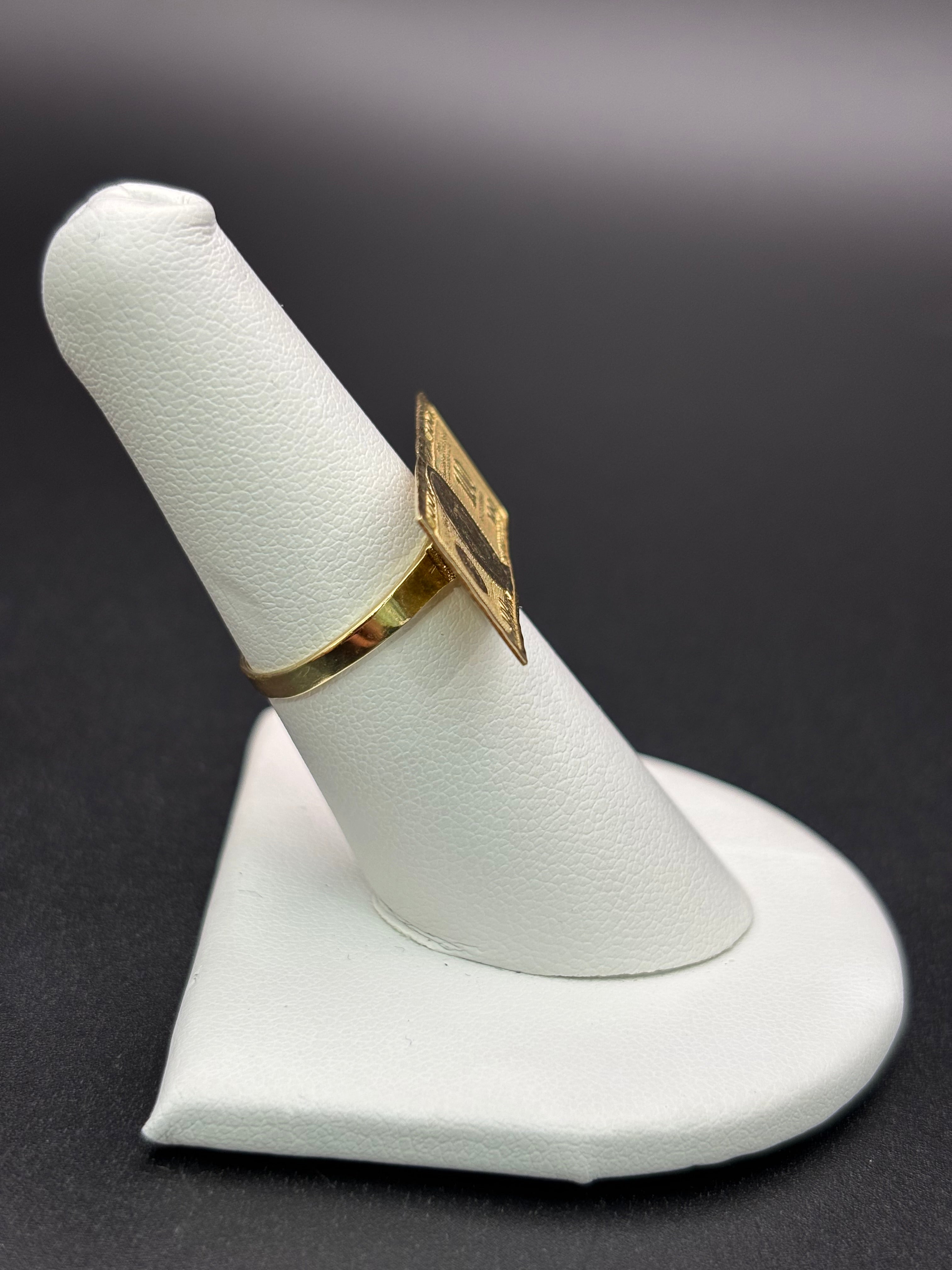 10k Solid Gold Ring 100 Dollar Bill