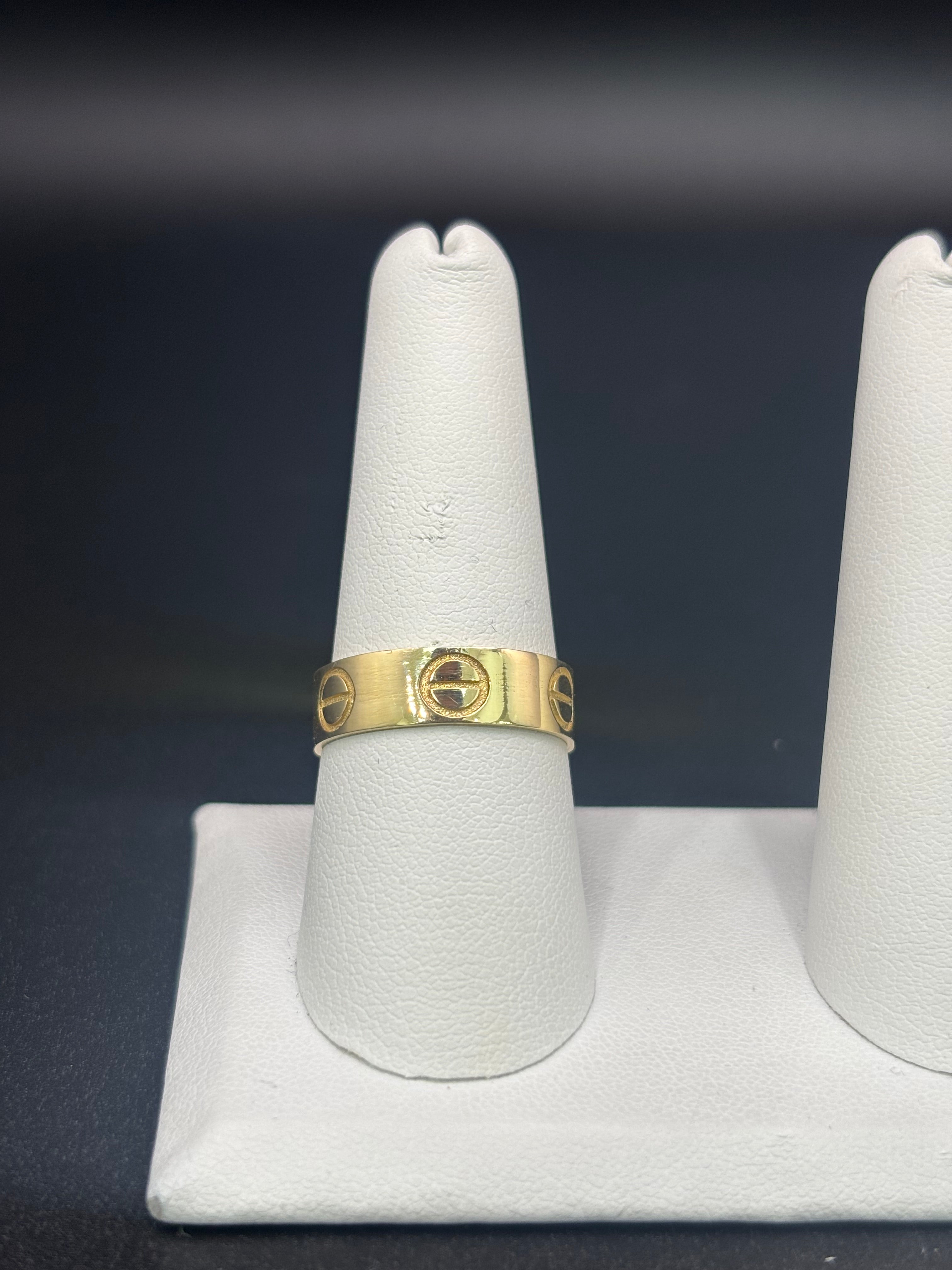 14k Solid Fine Italian Gold Wedding Ring