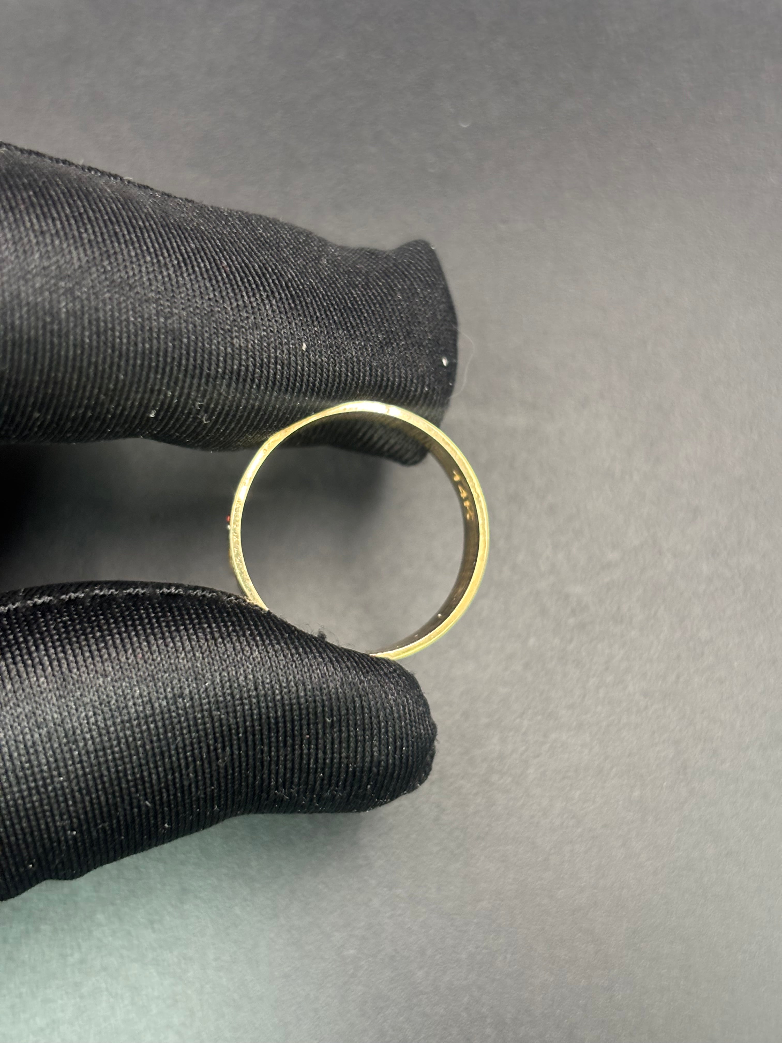 14k Solid Fine Italian Gold Wedding Ring