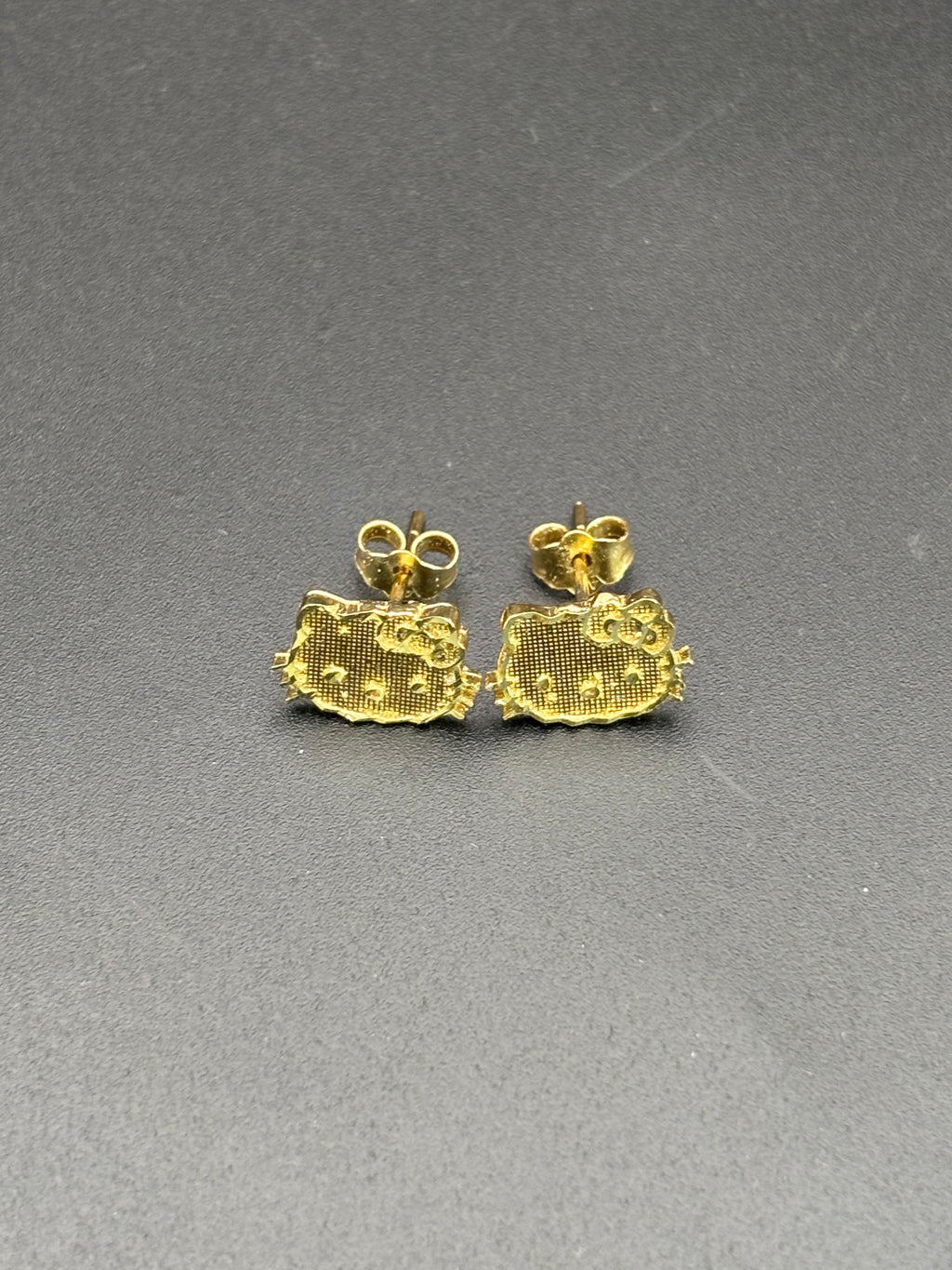 14k Solid Gold Hello Kitty Earrings