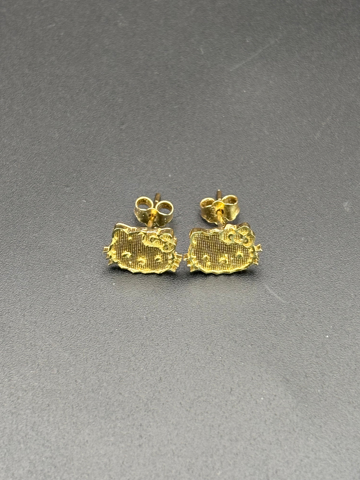 14k Solid Gold Hello Kitty Earrings