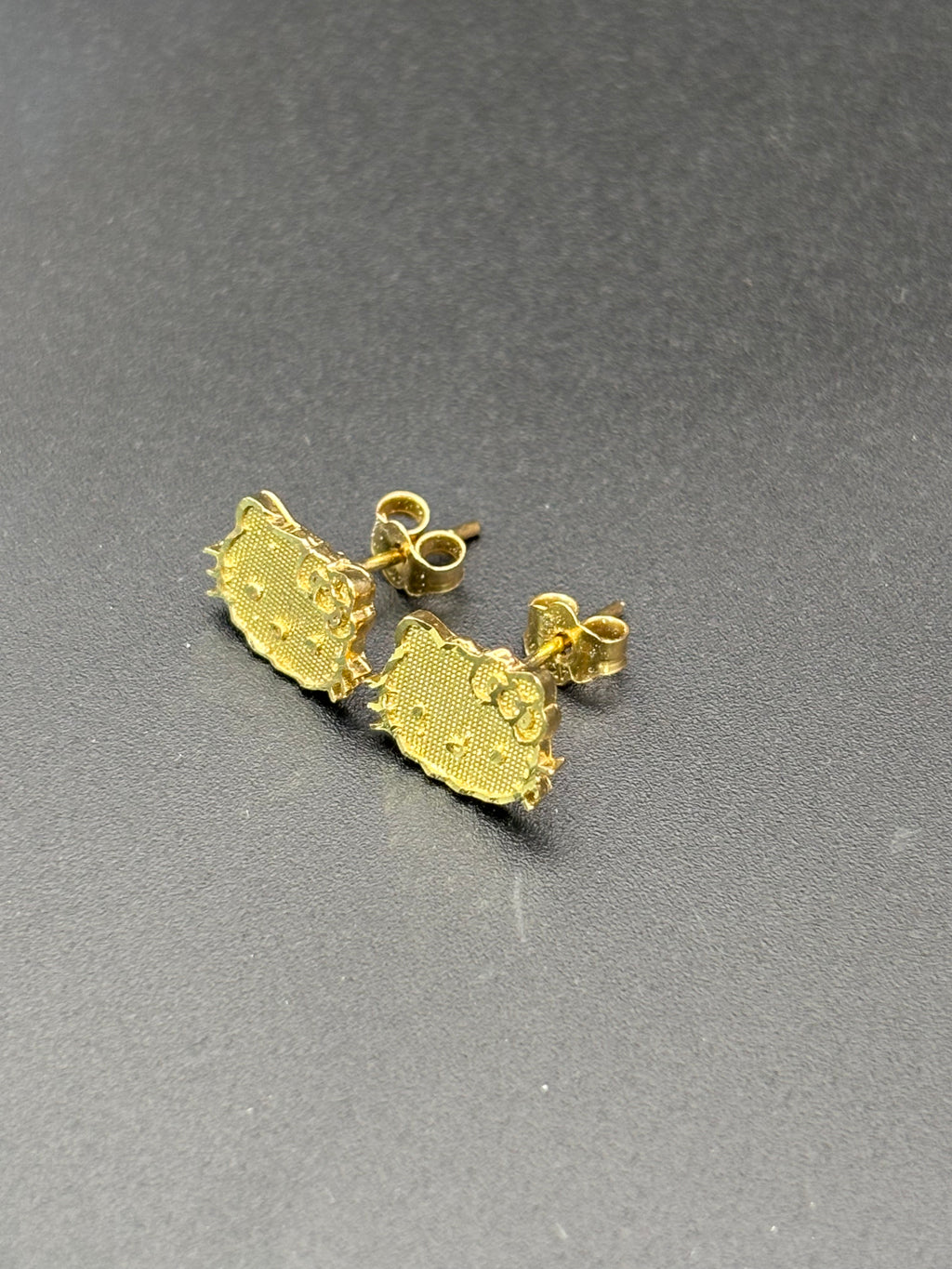 14k Solid Gold Hello Kitty Earrings