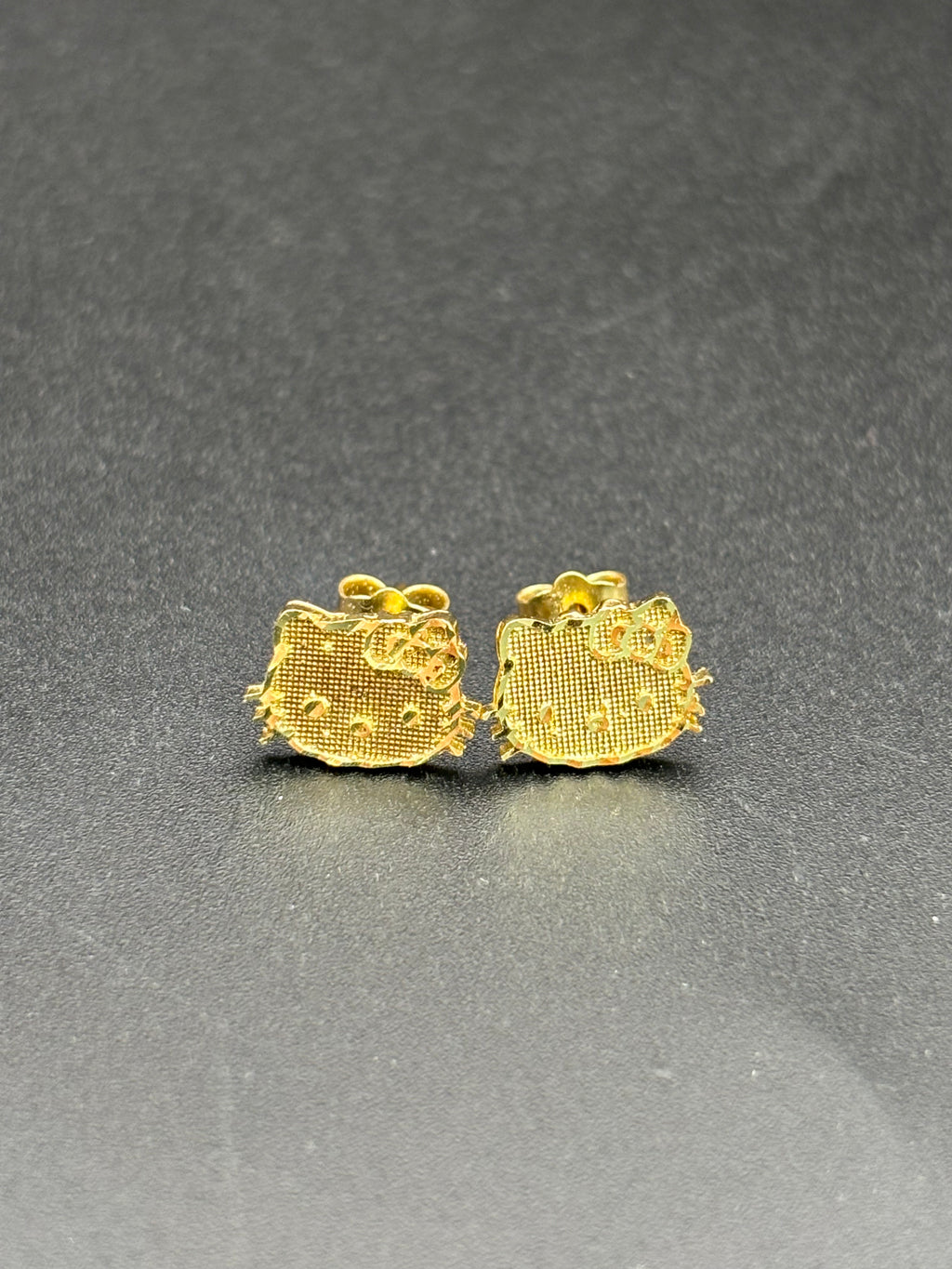 14k Solid Gold Hello Kitty Earrings