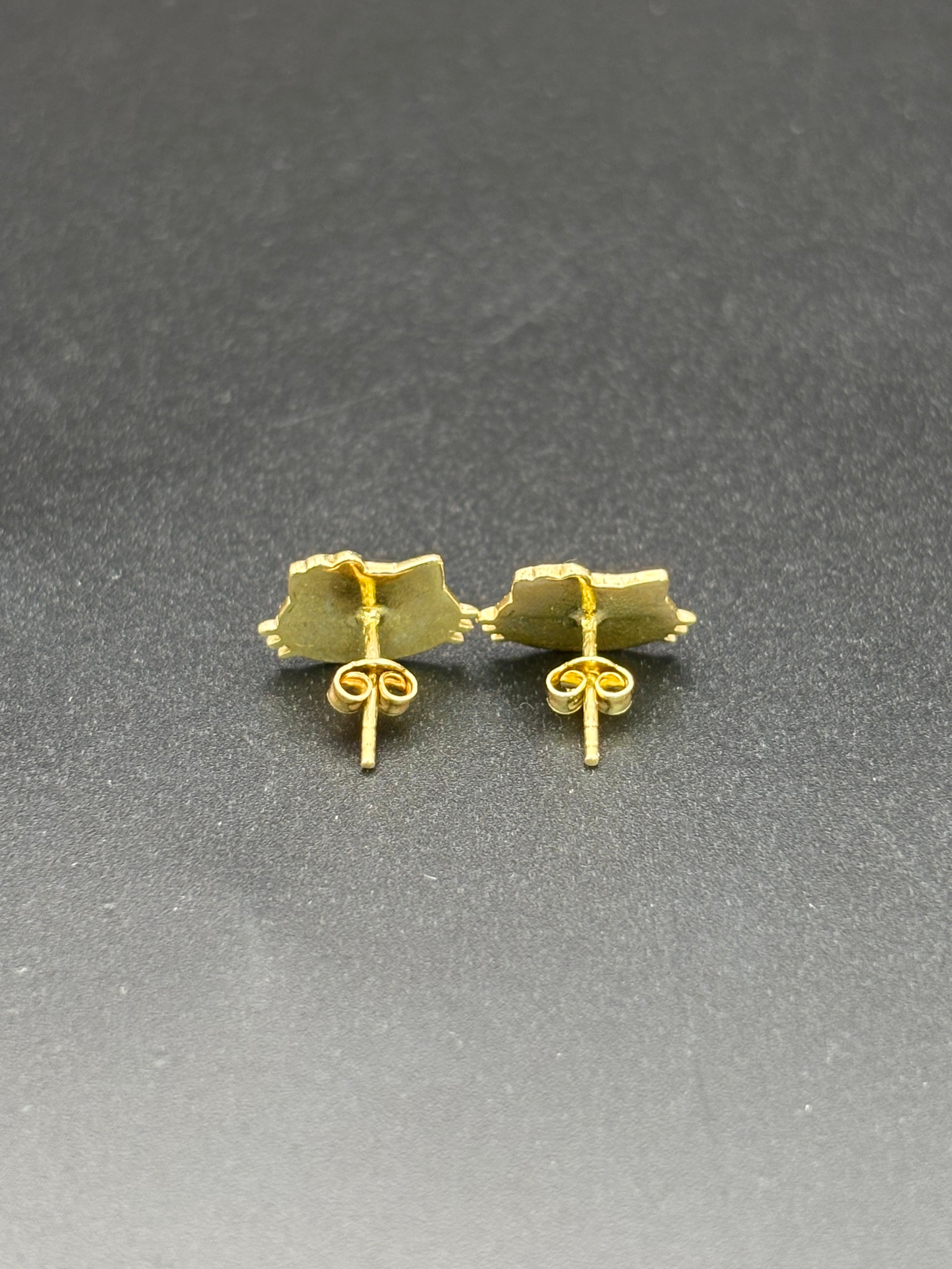 14k Solid Gold Hello Kitty Earrings