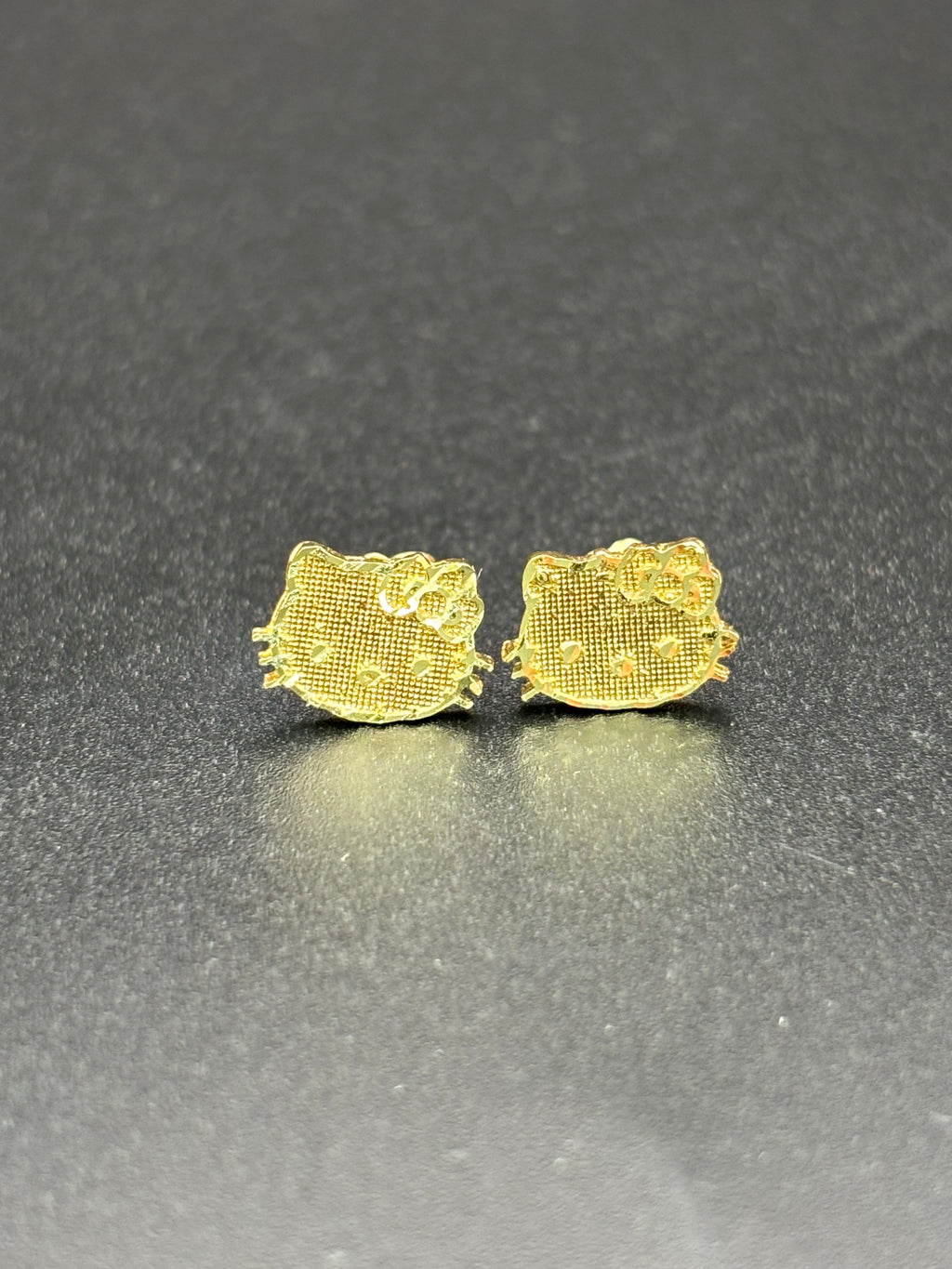14k Solid Gold Hello Kitty Earrings