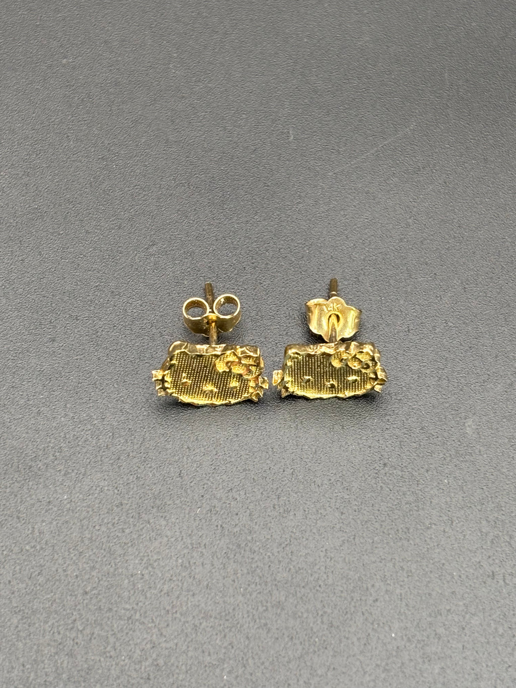 14k Solid Gold Hello Kitty Earrings