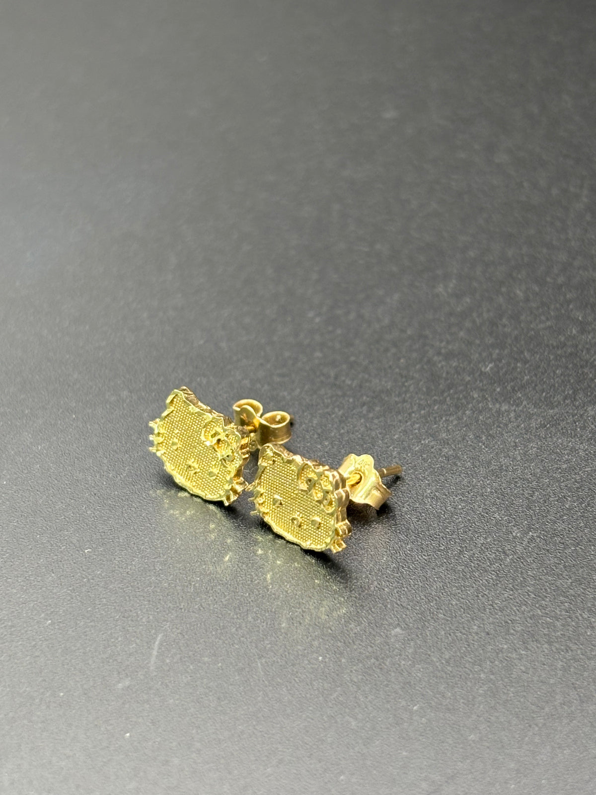14k Solid Gold Hello Kitty Earrings