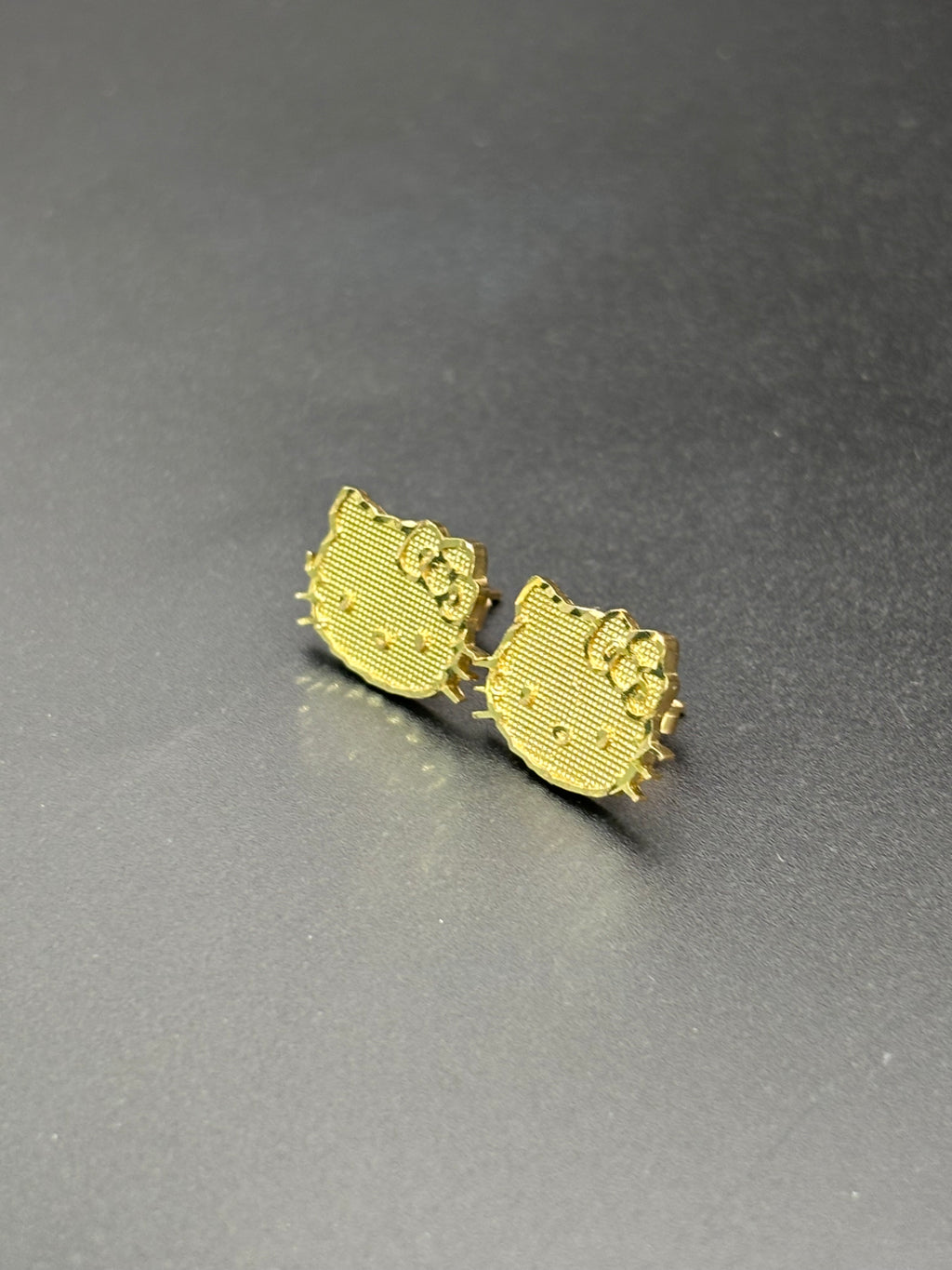 14k Solid Gold Hello Kitty Earrings