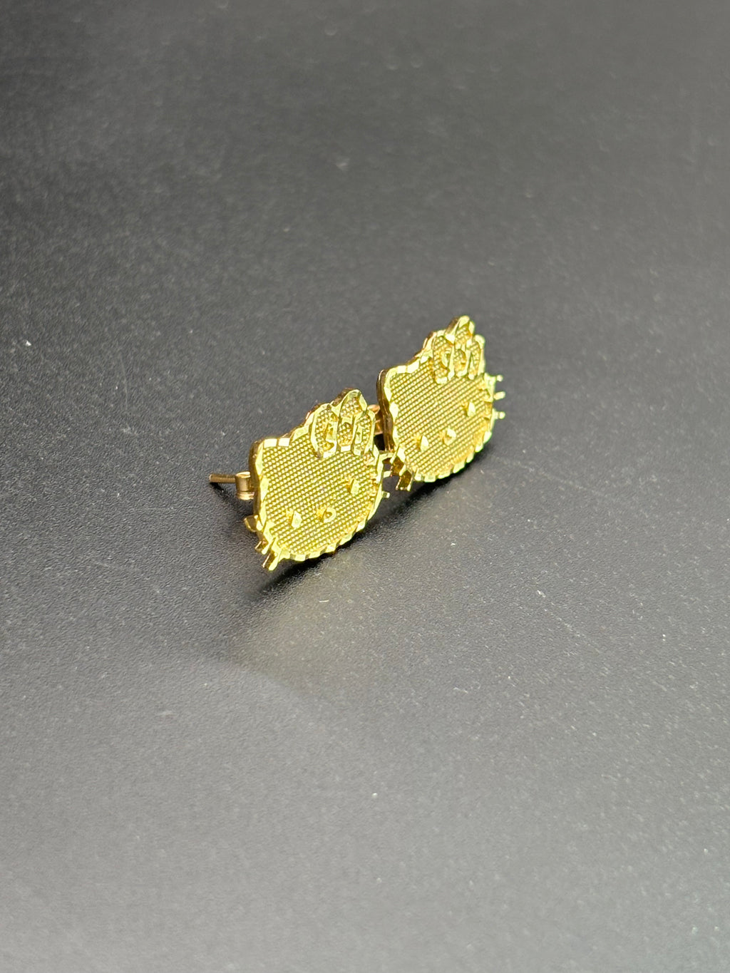 14k Solid Gold Hello Kitty Earrings