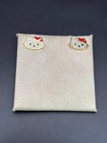 14k Solid Gold Hello Kitty Earrings