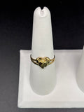 14k Solid Fine Italian Gold Nugget Ring Hearth Shape