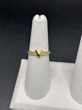 14k Solid Gold Ring V shape