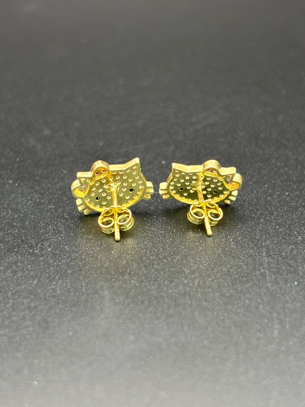 14k Solid Gold Hello Kitty Earrings
