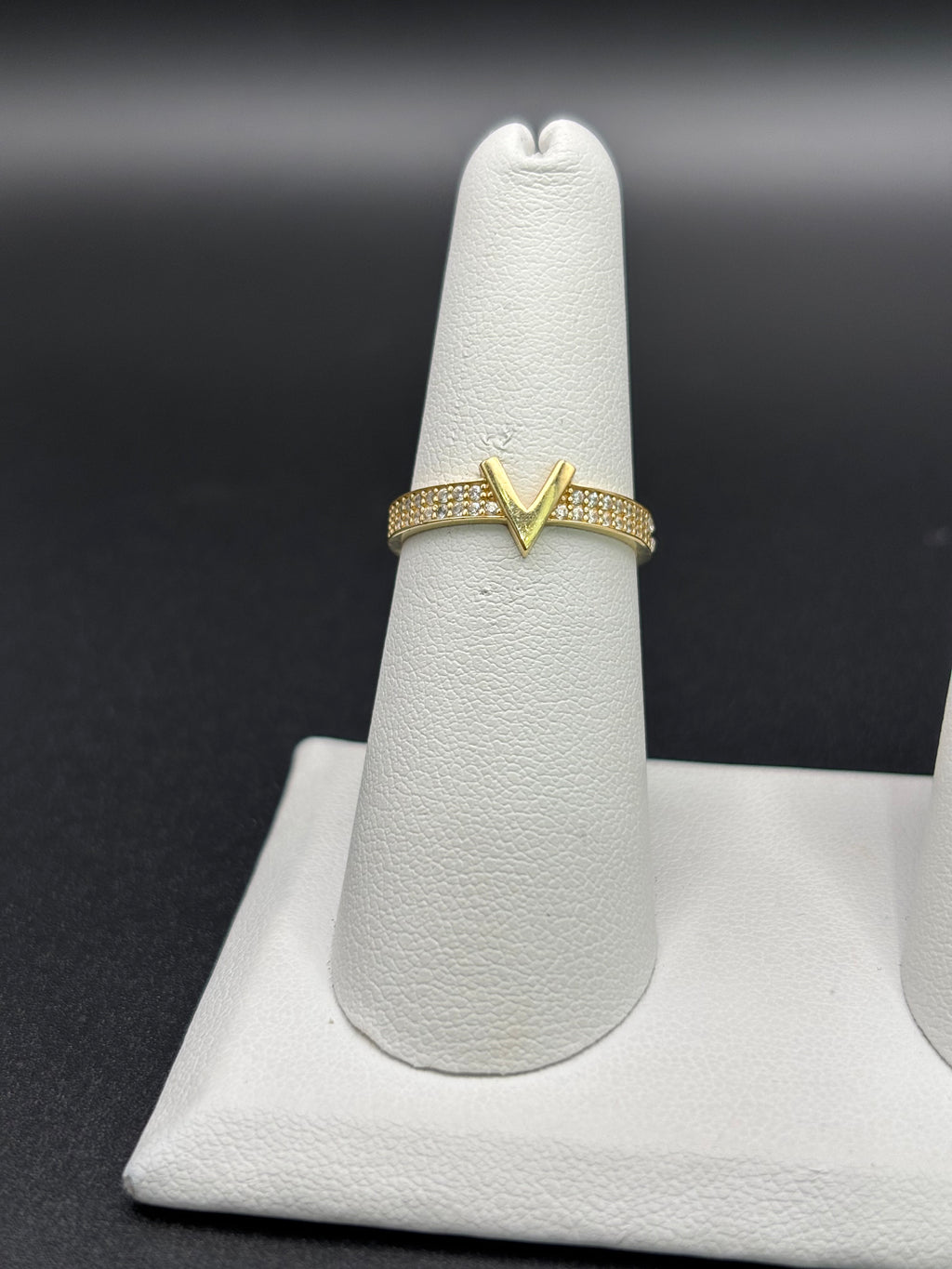 14k Solid Gold Ring V shape