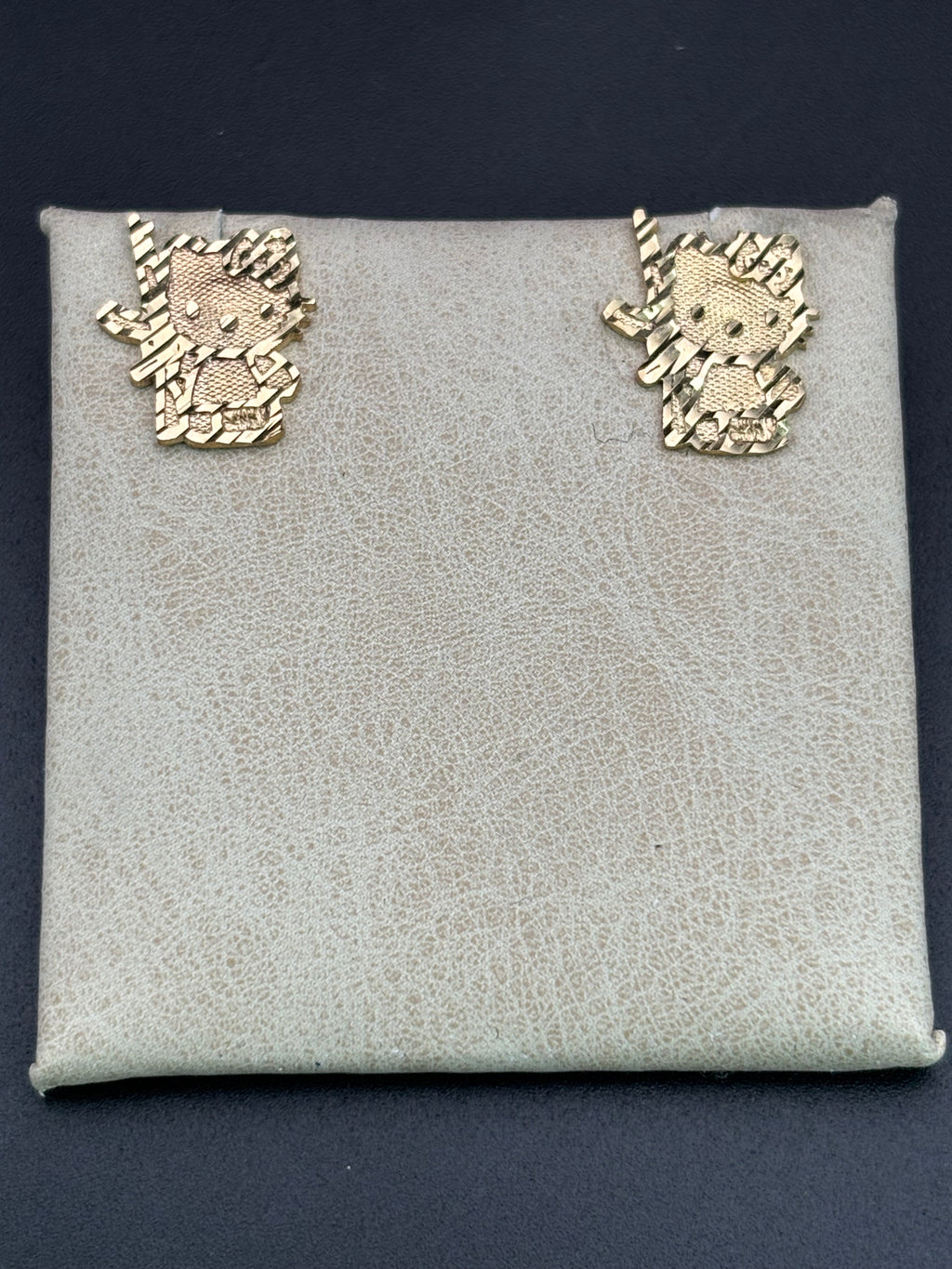 14k Solid Gold Hello Kitty Earrings