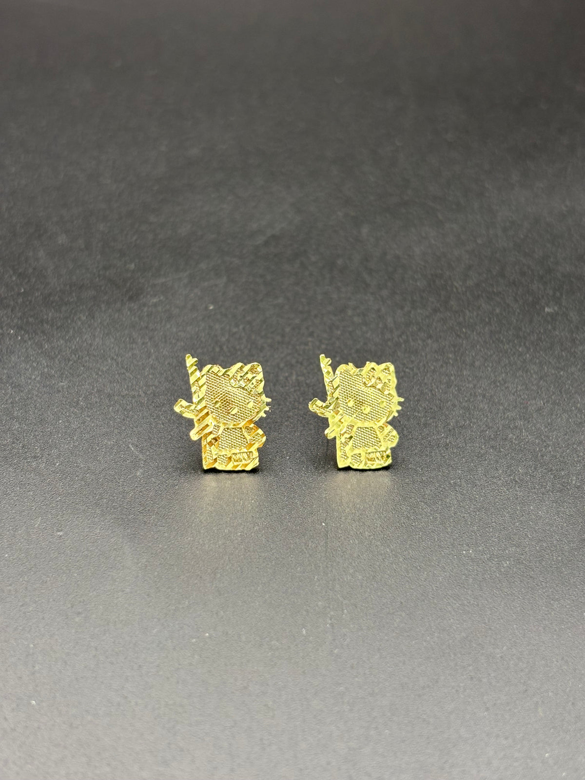 14k Solid Gold Hello Kitty Earrings