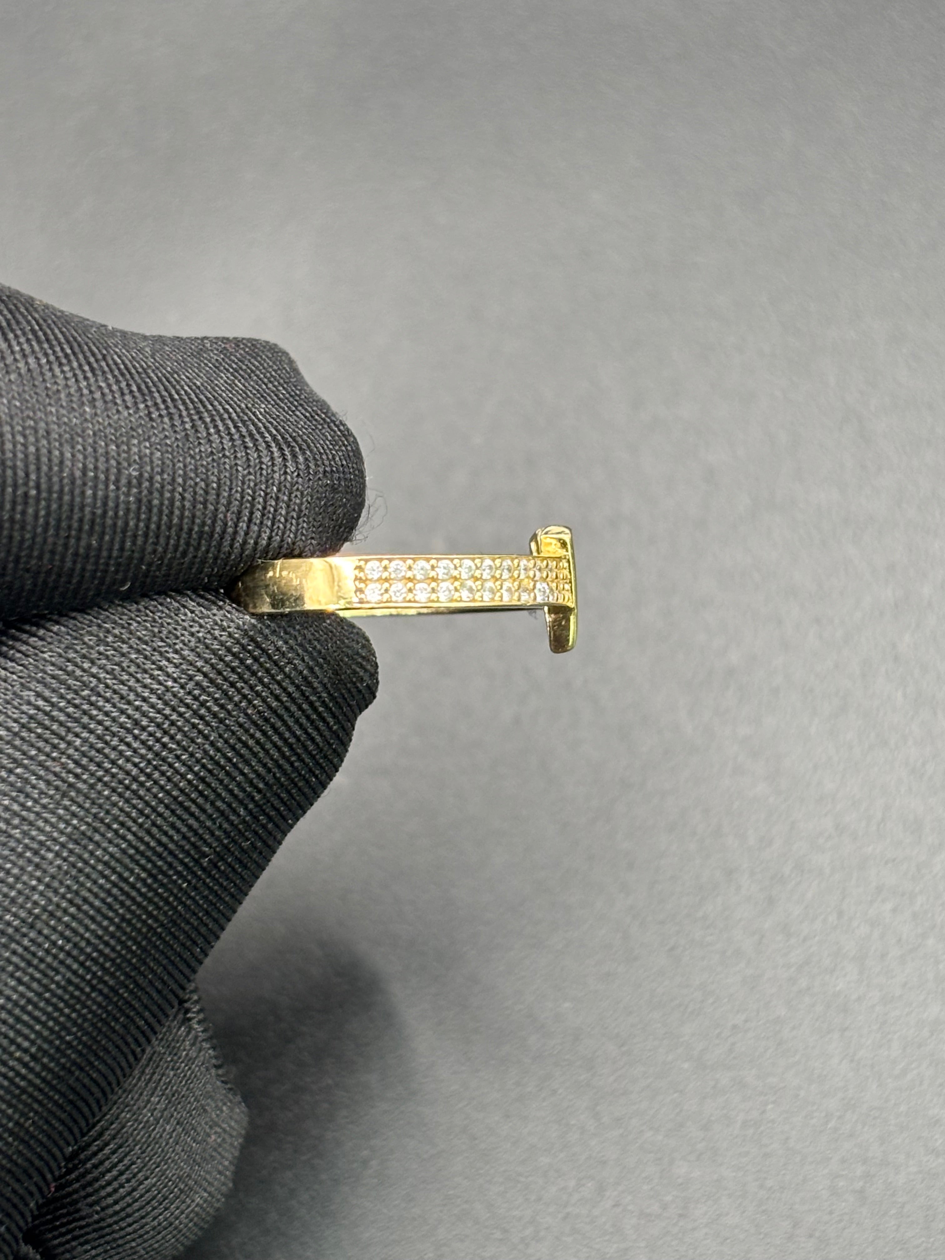 14k Solid Gold Ring V shape