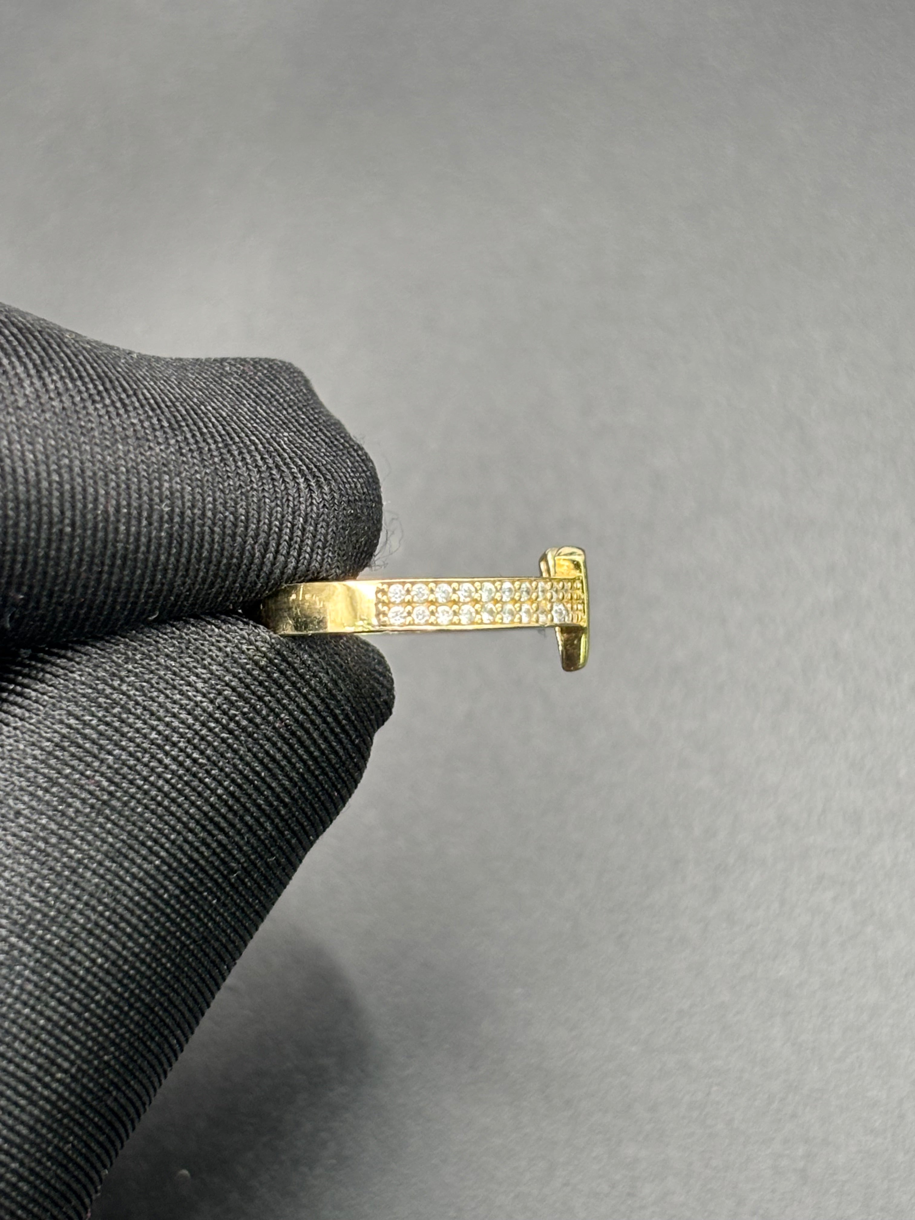 14k Solid Gold Ring V shape