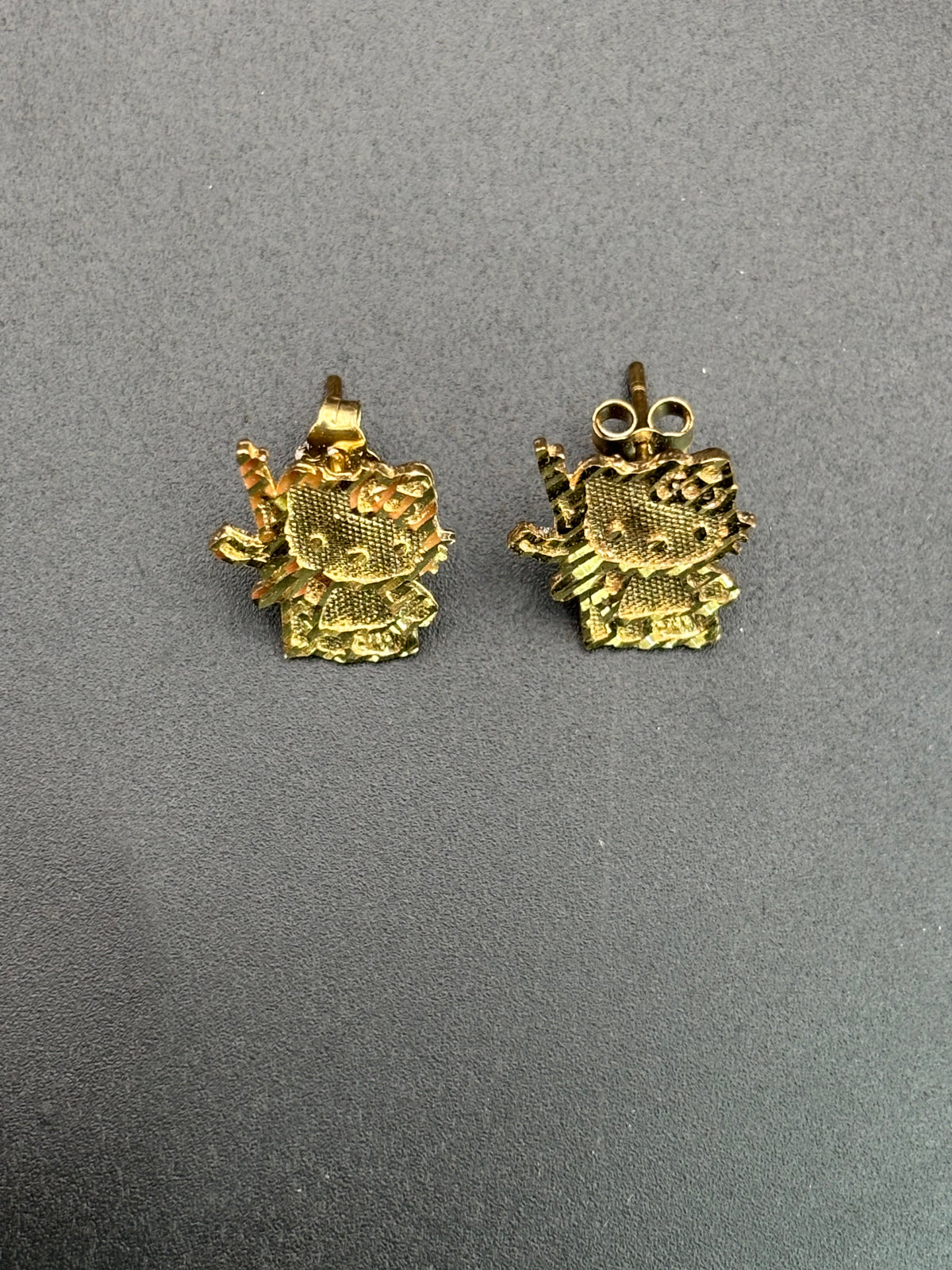 14k Solid Gold Hello Kitty Earrings