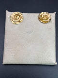 14k Solid Gold Earrings Rose