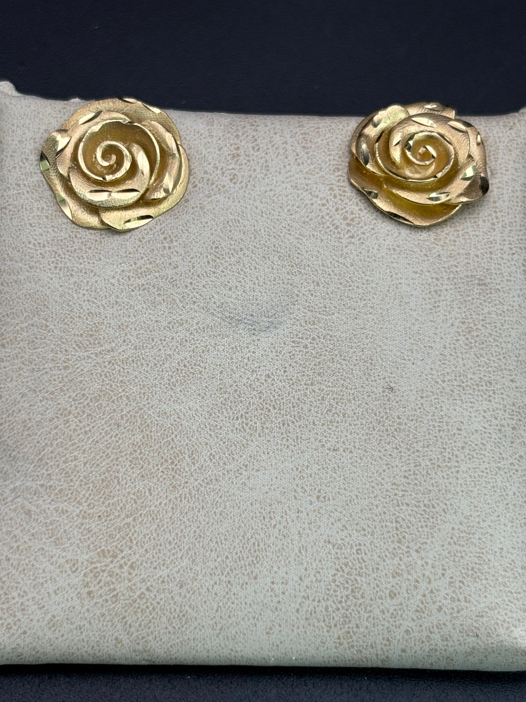 14k Solid Gold Earrings Rose