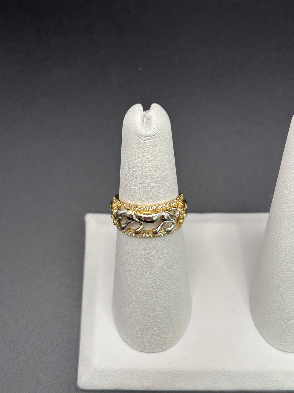 14k Solid Gold Ring 3 Panthers