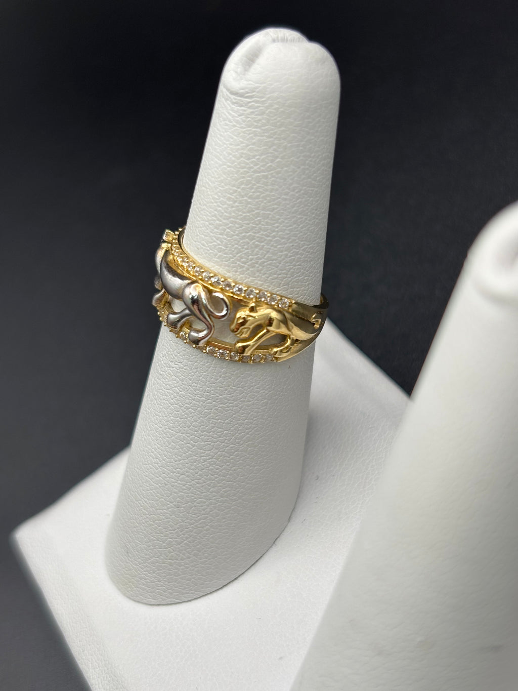 14k Solid Gold Ring 3 Panthers