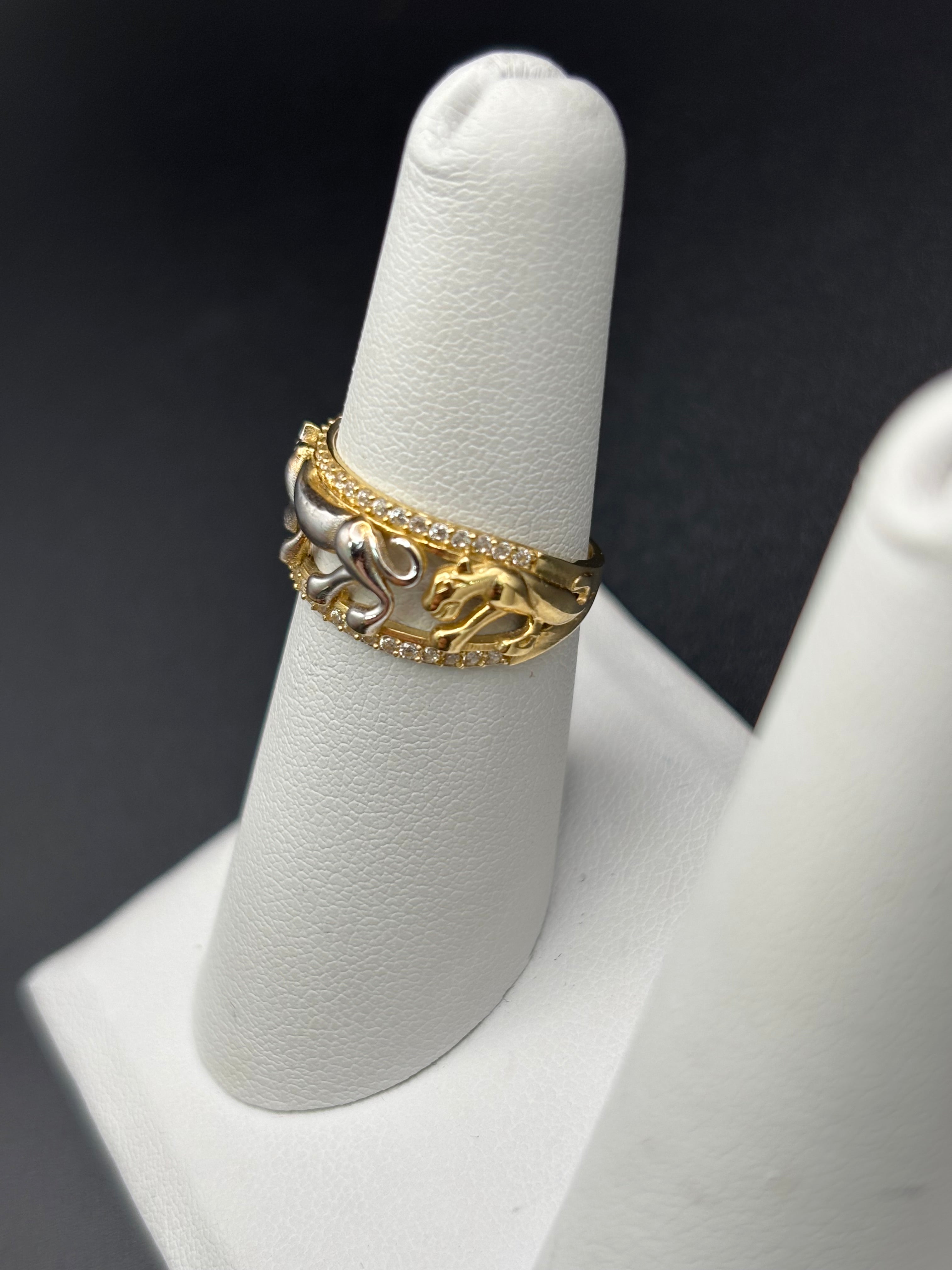 14k Solid Gold Ring 3 Panthers
