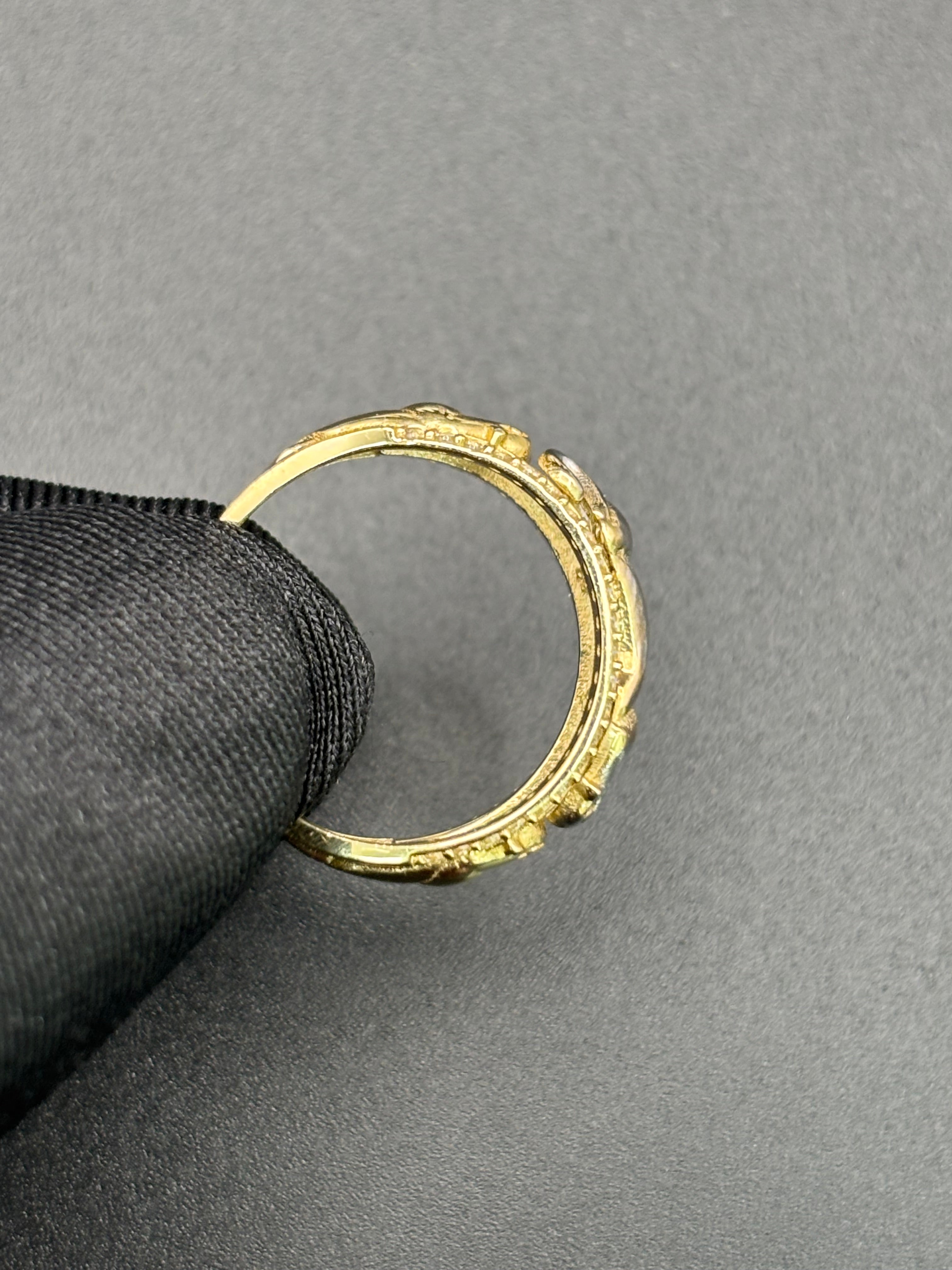 14k Solid Gold Ring 3 Panthers