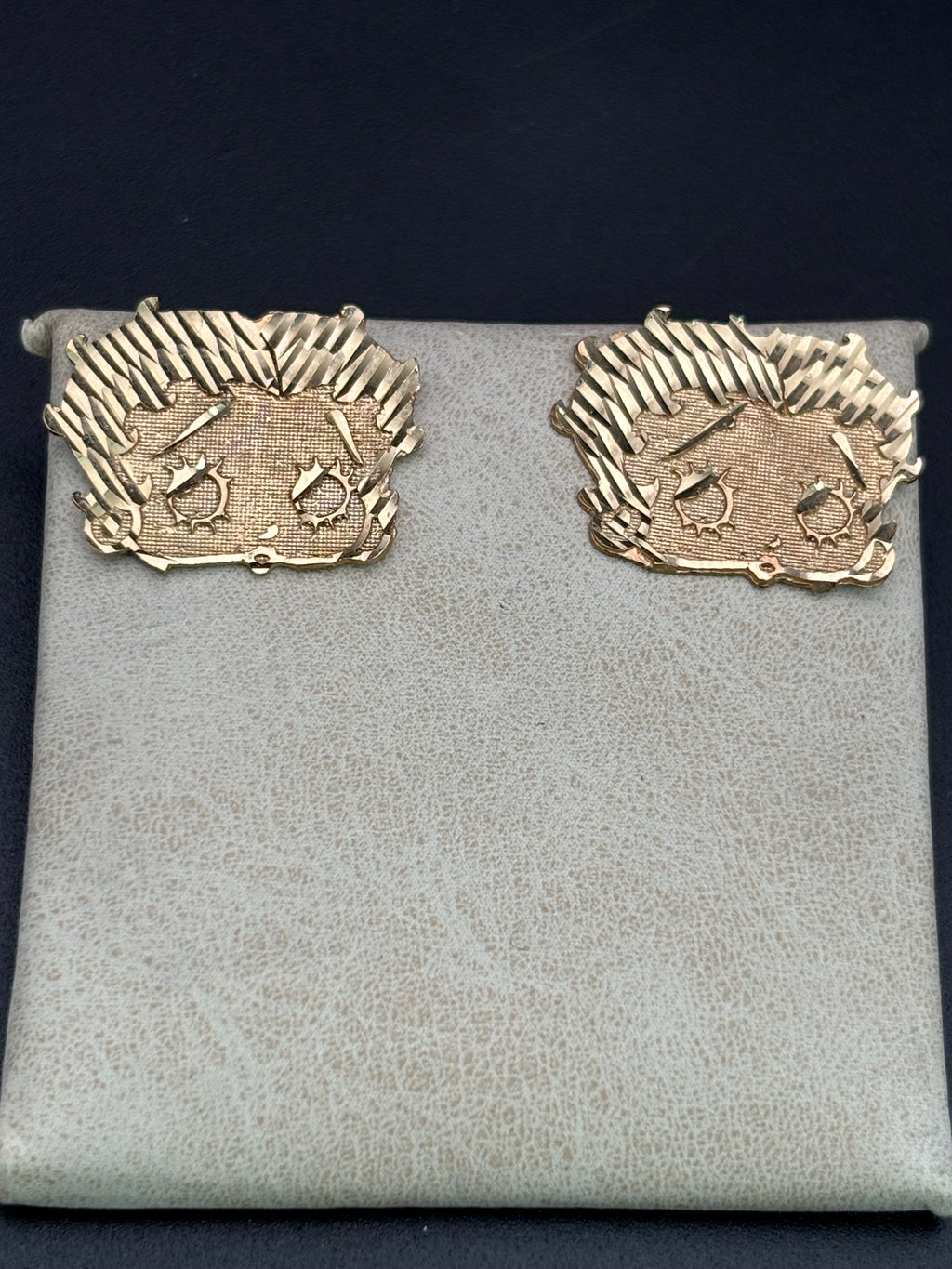14k Solid Gold Earrings Betty Boop