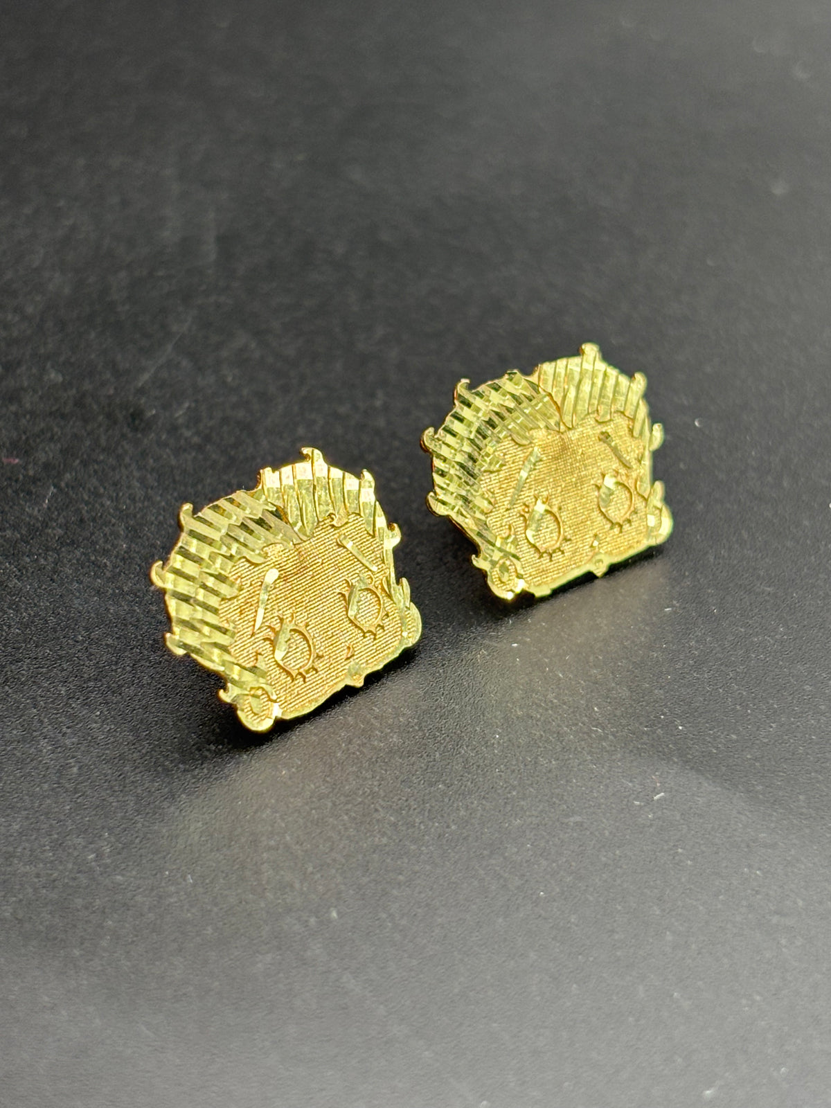 14k Solid Gold Earrings Betty Boop