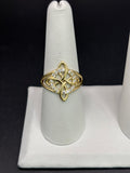 14k Solid Gold Ring Celtic Knot Witch Knot