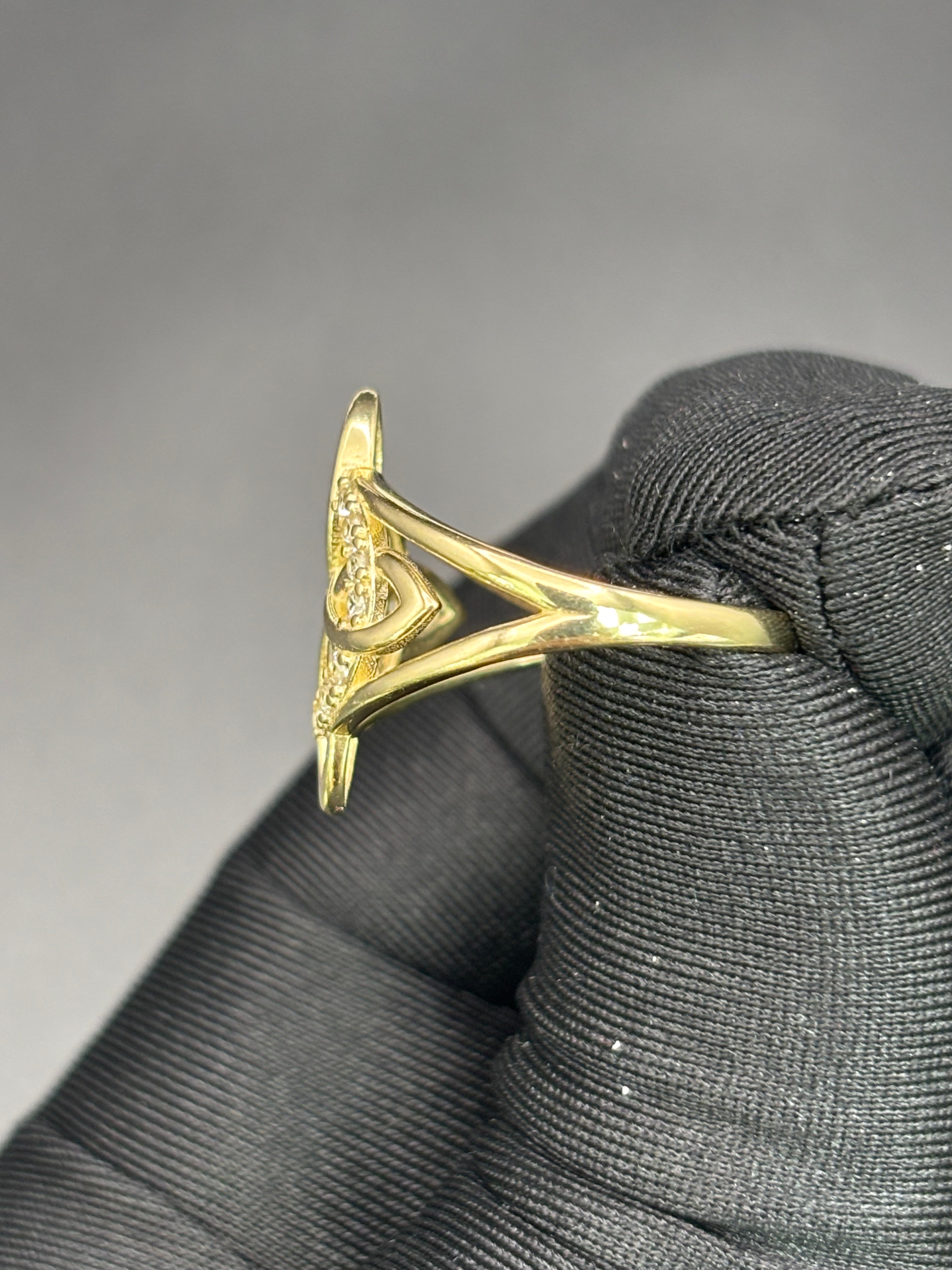 14k Solid Gold Ring Celtic Knot Witch Knot