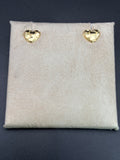 14k Solid Gold Earrings Heart Nugget