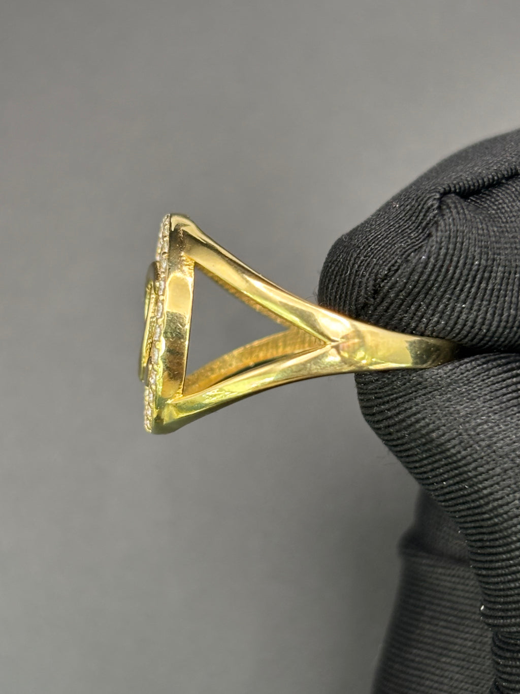 14k Solid Gold Ring Chanel Style