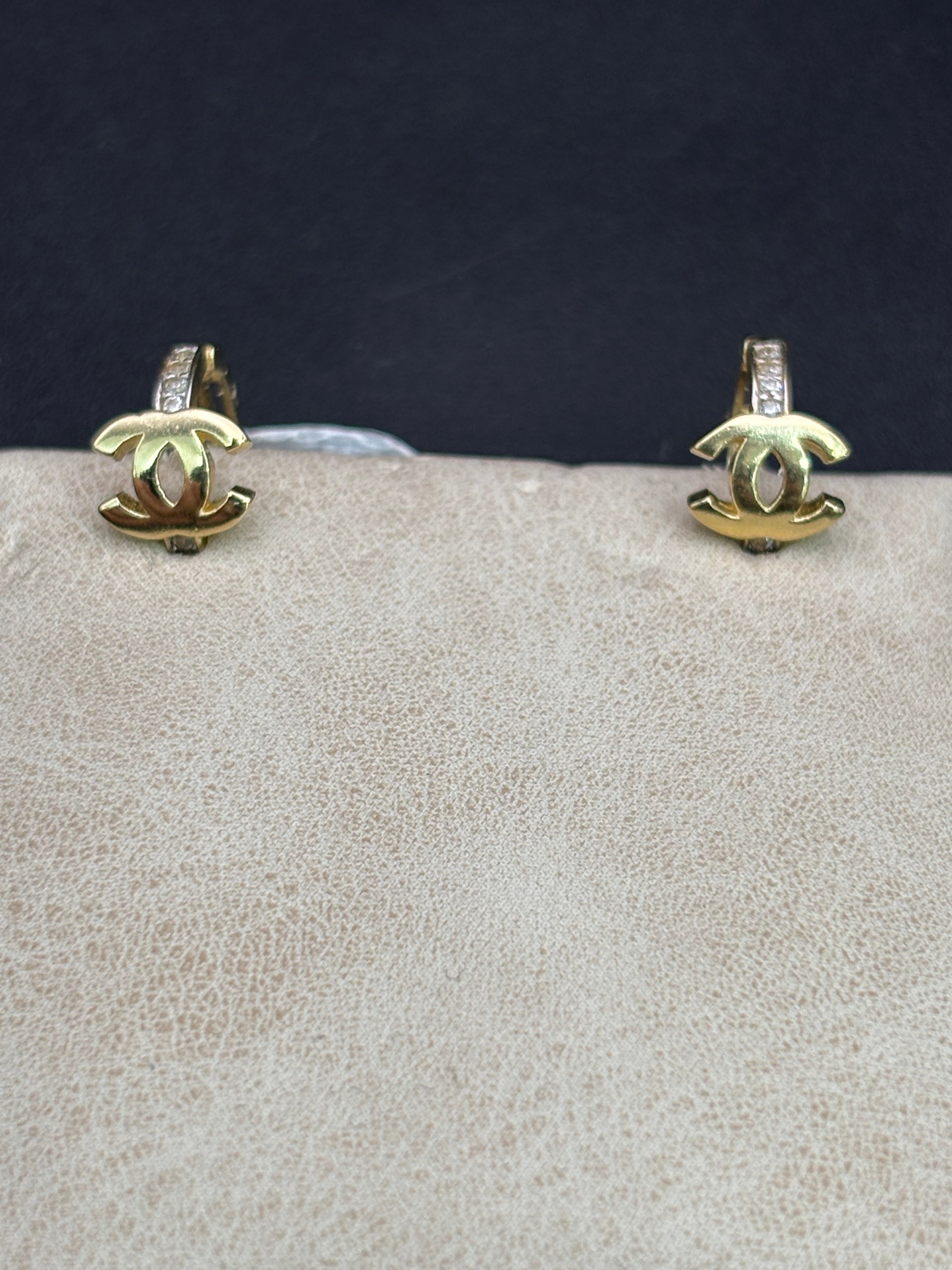 14k Solid Gold Earrings Chanel