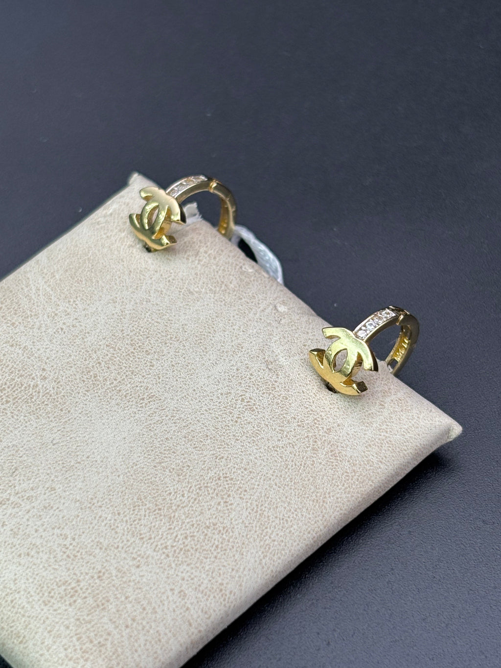 14k Solid Gold Earrings Chanel