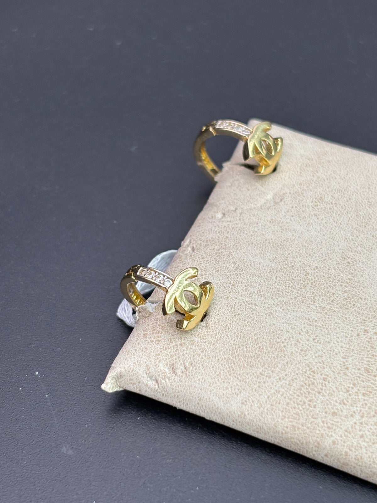14k Solid Gold Earrings Chanel