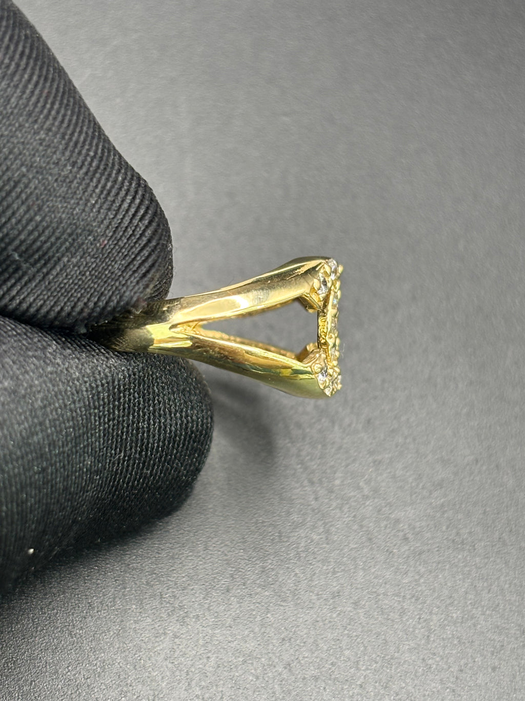 14k Solid Gold Ring Chanel Style